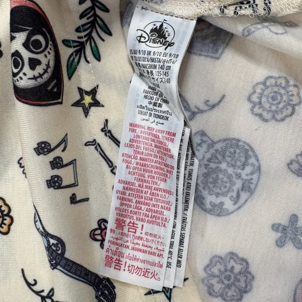 Disney Coco Pajama Top Size 9/10